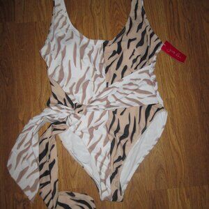 Womens JESS LEA STAY WILD one piece bathing suit swimsuit padded bra sz XL NWT